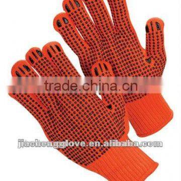 Orange string Knit Glove