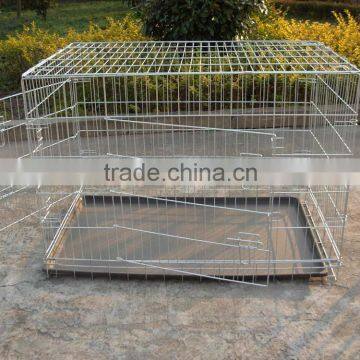 china galvanized steel iron wire large double heavy duty strong stainless large dog crates