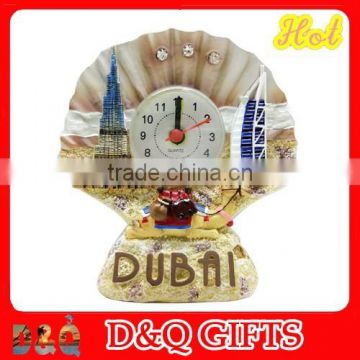 Polyresin Dubai Souvenir Clock