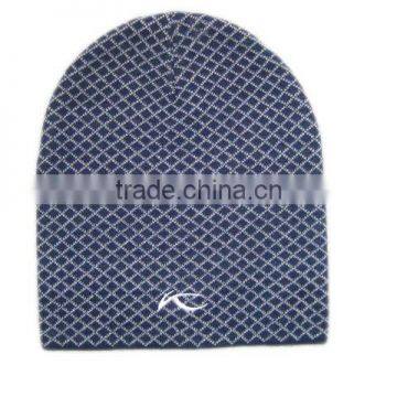 Men's jacquard long beanie