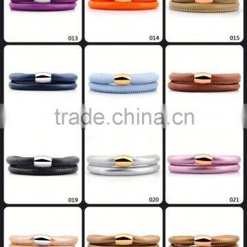 Best Selling Navy Branded Leather Bracelet photo-5