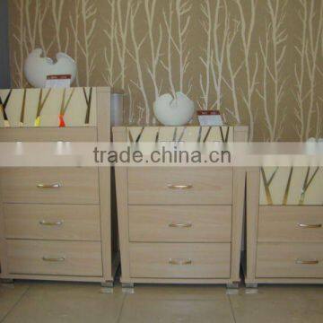 Modern white beech drawer chest set