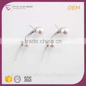 E77997K01 Pearl Stainless Steel Single Stone No Hole Earring Designs From Pearl Updated Collection photo-2