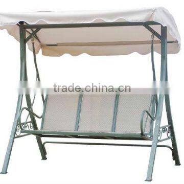 Steel 3 person canopy swing