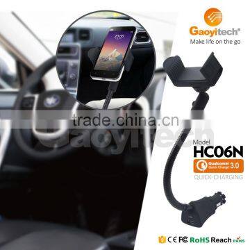 2016 new version universal car mount charger holder smart IC with QC3.0 high charging for smartphone