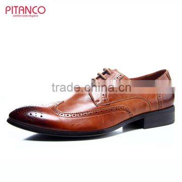 Brush color cowhide mens brogues shoes