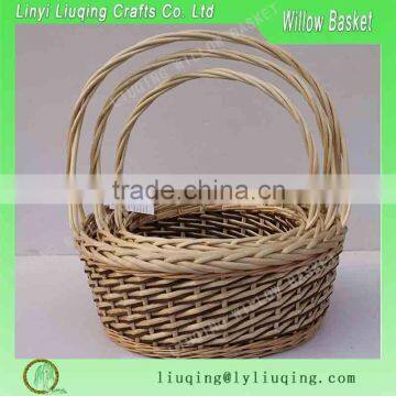 hot sale 3 sets big yellow flower basket with big handle