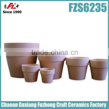 Small terracotta pots