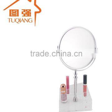 Metal framed acrylic basement woman makeup mirror