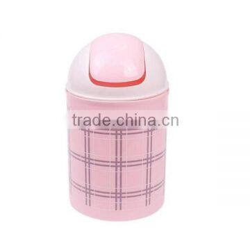 Plastic Pink Trash Can Outdoor Trash Can with Swaying Lid