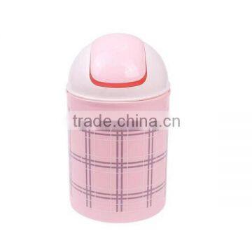 Plastic Pink Trash Can Outdoor Trash Can With Swaying Lid