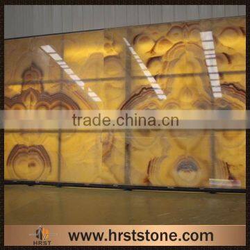 Bookmatch translucent background yellow onyx