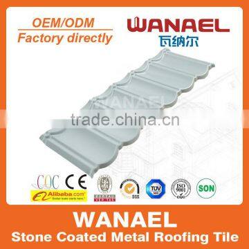 1170*420mm 0.4mm thickness stone coated metal roofing tile factory in guangzhou