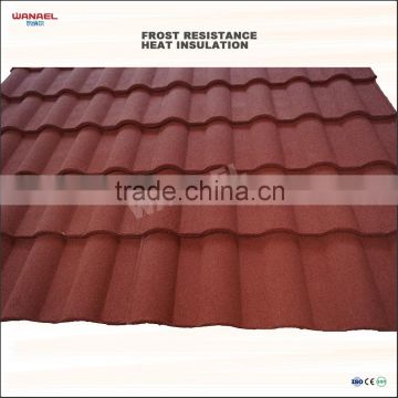 Wanael Milan 1340x420mm 50 years Life-span Stone Coated Galvalume Roofing Prices