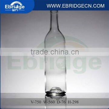 750ml clear long neck glass bottle for red wine wholesale