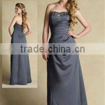 Floor Lengh Strapless A-line Somple Elegant Bridesmaid Dress XYY-k41-9