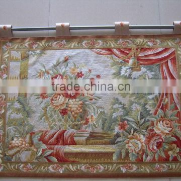 Embroidery artificial silk imitate handmade aubussson tapestry