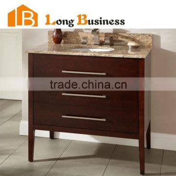 LB-LX2033 TOP One Quality in China White Marble For Modern Solid Wood Bathroom Vanity