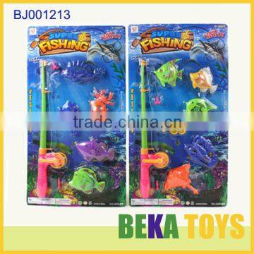 Hot summer toys happy kids small animal plastic toy fishing game toy children magentic fishing kids toys