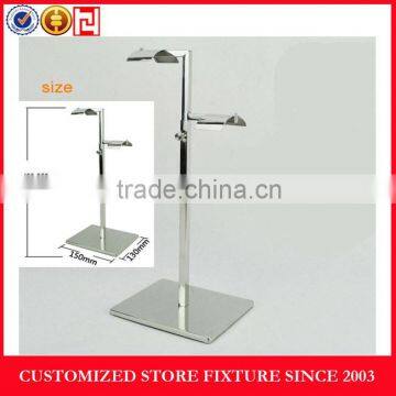 Simple design chrome plated design bag display stand