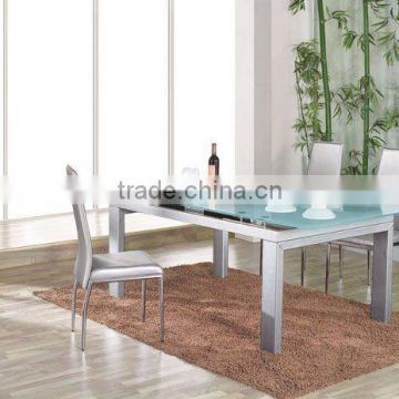 2015 Modern Extension Glass Top Dining Table(CT643)