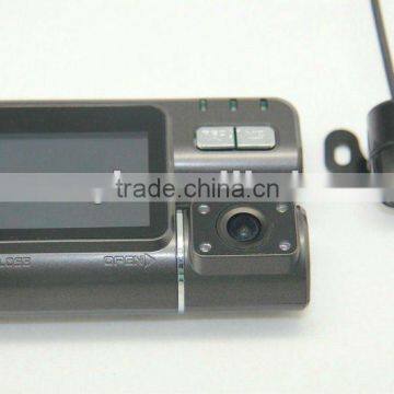 1.0 Mega pixels 2.0 inch 2 channel car dvr