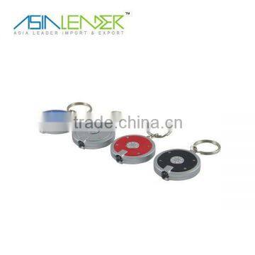 Round shape keychain led light promotion keychain