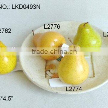 Real color artificial foam pear fruits in assorted size and shapes for display decoration