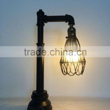 table lamp/ Retro industrial iron water pipe table lamp/ water pipe table lamp
