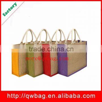 Eco-friendly fashion stylish shopping jute bag,customized jute bag