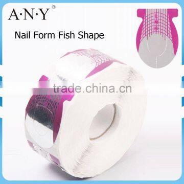 ANY Acrylic UV Gel Paper Full Cover Nail Form Fish Shape 500 Pcs