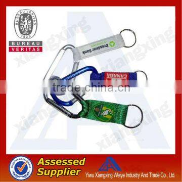 Best selling mutifunction carabiner short lanyard strap with mini compass