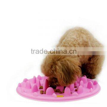 Wholesale large Slip Soft Pink antiskid pet bowl Puppy Feeding Food Dish Dog bowl