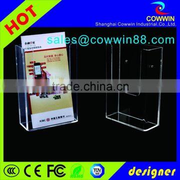 Acrylic poster/menu /sign/leaflet/lable holder acrylic a4 paper holder for restaurant