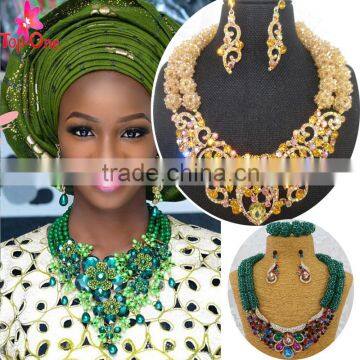 Wholesale alibaba Collar Necklace for bride/African Jewelry Sets for ladies/High Quality Big African Jewelry Sets