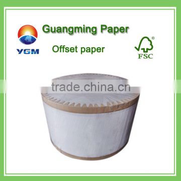 white offset printing paper reels/uncoated woodfree paper