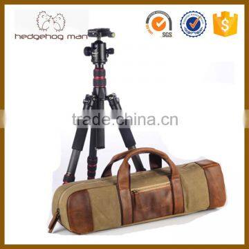 Real leather waxed canvas Waterproof Durable Tripod Bag / DSLR Camera Accessories