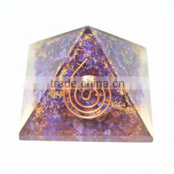 Violet Orgone Crystal Dye Energy Pyramid : Wholesale Orgonite Pyramid