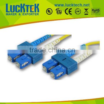 Lucktech SCSCDUPSM-1M 9/125 Yellow Duplex Single-Mode Fiber Optic Patch Cable, SC-SC, 1 Meter in Length Yellow