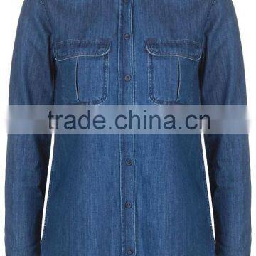 Lady Vintage Wash Denim Shirt photo-4