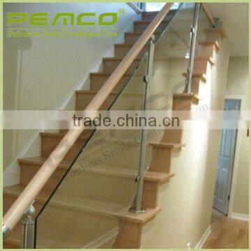Custom Design Stainless Steel Tubular Glass Portable Steps Retractable Clear Stair Handrail photo-3