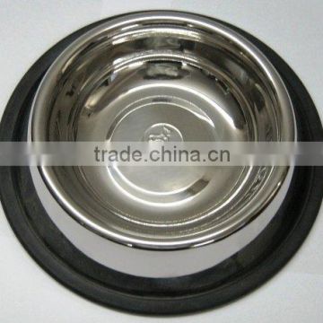 Stainless Steel Logo Embossed Dog Bowl