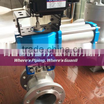 Stainless Steel V Port Ball Valve with Pneumatic Actuator