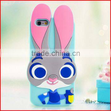 Hot Sale Zootopia Cartoon Silicone Material Cell Phone Case