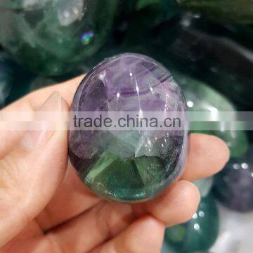 Green-Purple Fluorite Stone Eggs for Decor