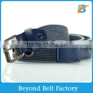 Dark Grey Military Style Cotton Washed Webbing Canvas Belt for Men