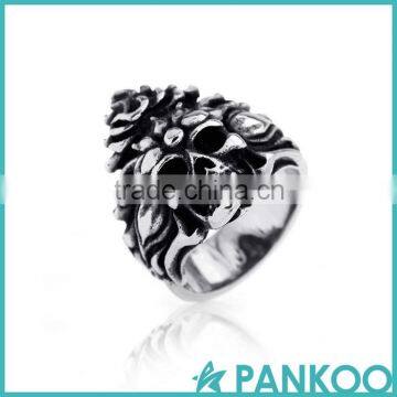 2016 Non-mainstream Fashion Classic Retro Series of Various Punk Skull Shape Thai Silver and Titanium Unisex Ring photo-2