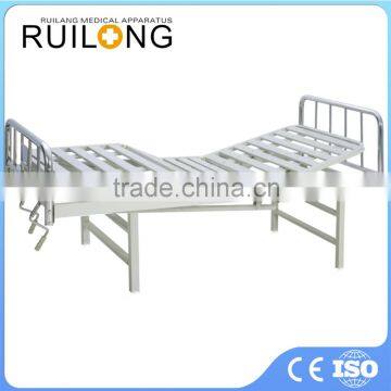 Stainless Steel Bedhead Manual Two Cranks Metal Cheap Hospital Bed