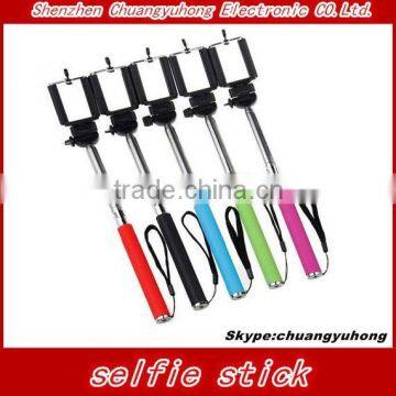 Z07-1 Extendable Monilephone Self palo Selfie Stick Handheld Monopod +Clip Holder+Wireless Bluetooth Remote Control