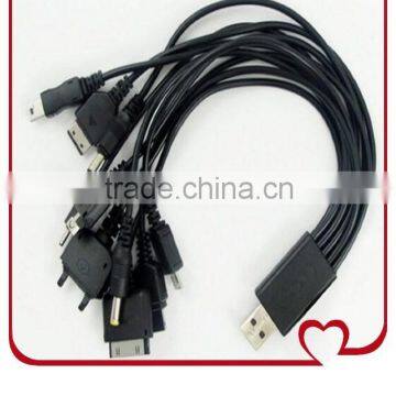 10 in 1 Universal USB Data Cable Mulit-Charger Cable for USB Charger Connectors for Cell Phone